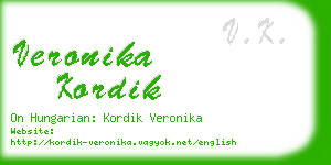 veronika kordik business card